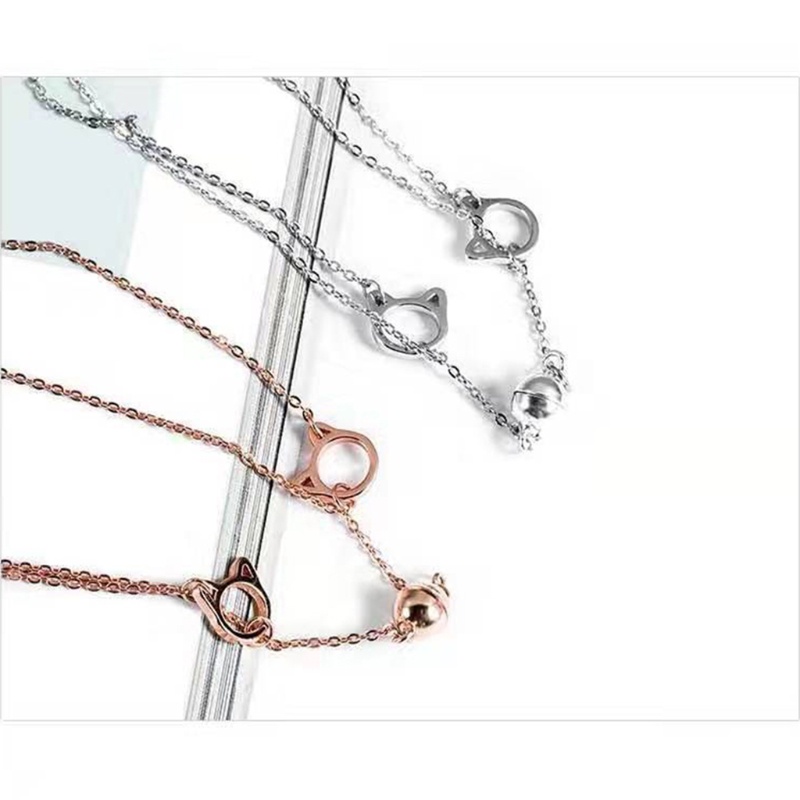 Vòng Đeo Tay Cặp Đôi Nam Châm Hình Mèo Vui Nhộn