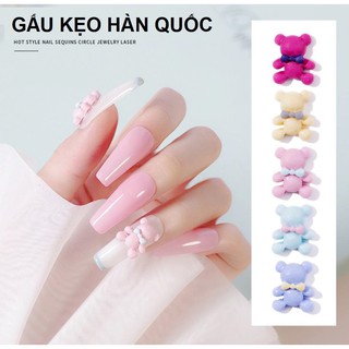 Charm gấu kẹo Hàn Quốc trang trí móng siêu dễ thương