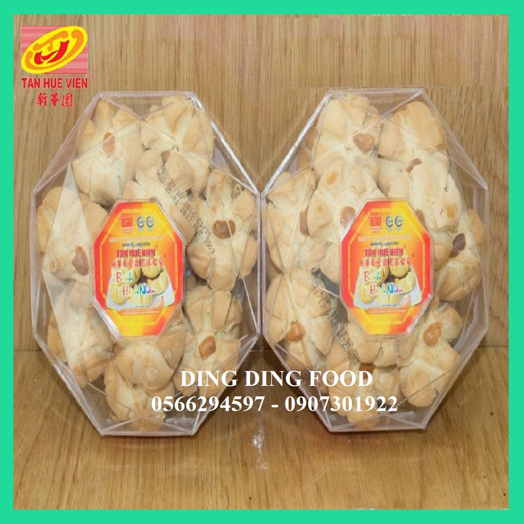 [ 1 Hộp ] Bánh Hạnh Nhân ( Hộp Kim Cương ) Tân Huê Viên 390g , Bánh Bột Đậu Sóc Trăng - DING DING FOOD