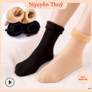Tất vớ lót lông dày dặn siêu ấm