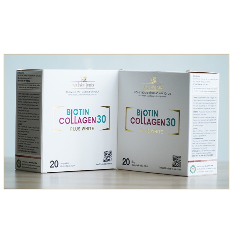 WooHop Biotin Collagen 30 Plus White- Hỗ trợ đẹp da dày tóc ngăn ngừa lão hóa