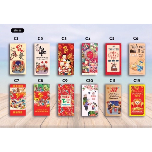 BAO LÌ XÌ TẾT LOẠI ĐẸP MIX NHIỀU MẪU MỚI NHẤT 2022