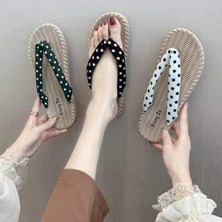 Dép lê, dép kẹp chấm bi cho bạn gái quai vải siêu mềm đế dẻo êm chân- họa tiết chấm bi