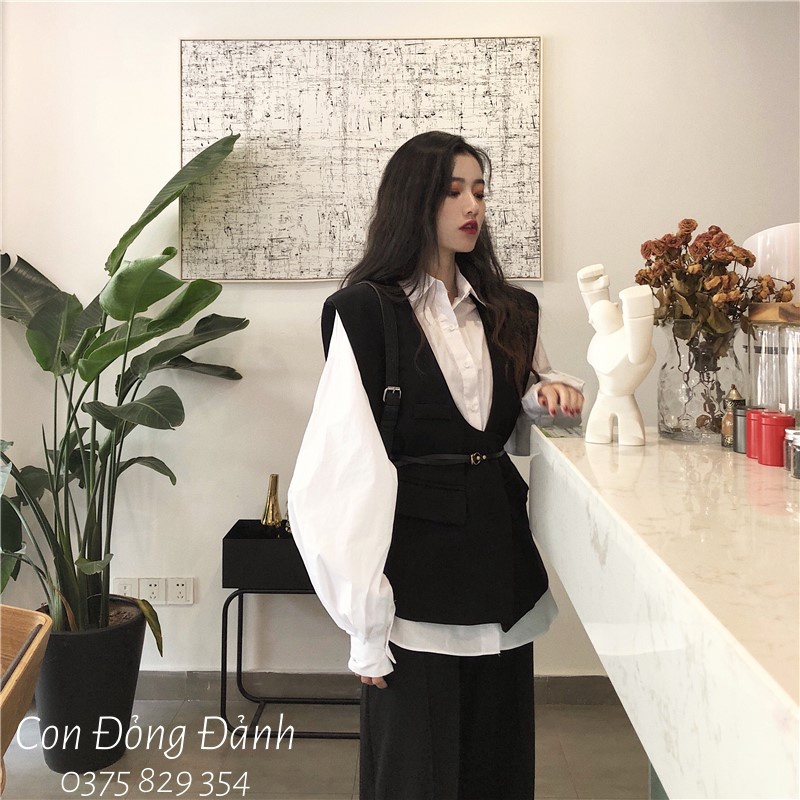 (Mã FL giảm 20k) ÁO VEST GHILE NỮ AO013 CON ĐỎNG ĐẢNH | BigBuy360 - bigbuy360.vn