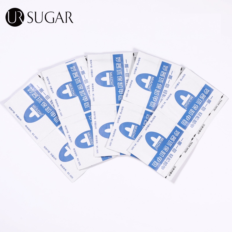 UR SUGAR Set 10 miếng giấy ướt tẩy sơn móng tay tiện dụng