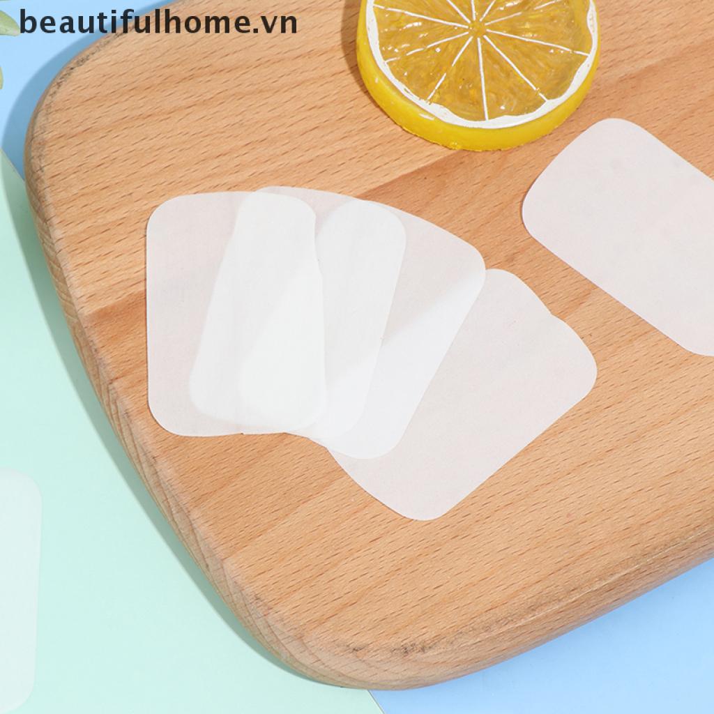 [Hàng mới về] 100 Miếng xà phòng giấy rửa tay tiện lợi khi đi du lịch