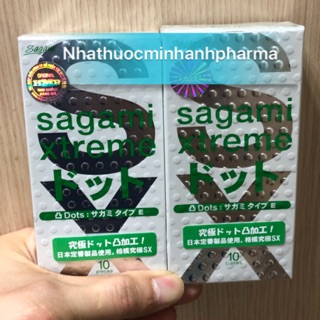 Bao cao su Sagami Xtreme Blue siêu mỏng gai gân