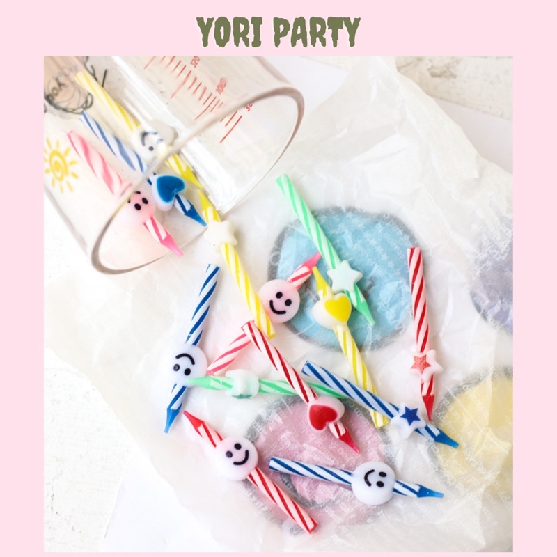 Nến Mặt Cười Trang Trí Sinh Nhật Bộ 6c Đáng Yêu - Yori Party