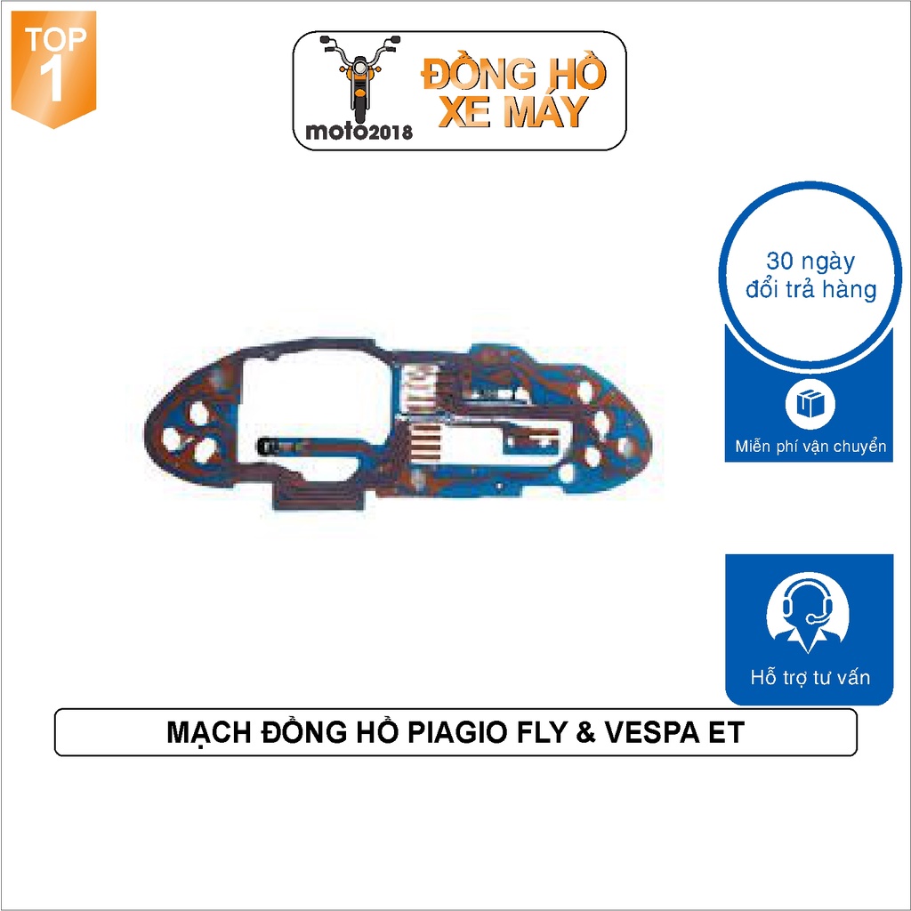 Mạch đồng hồ cho xe Piagio FLY và Vespa ET - SPA-8531