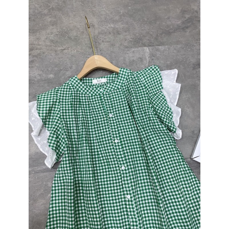 [Siêu Hot] Váy Kẻ Xanh Dáng Babydoll Siêu Xinh Có Ảnh Thật Kèm Video | BigBuy360 - bigbuy360.vn