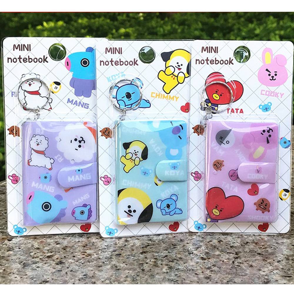 Sổ Ghi Chú Mini Bìa Cứng In Hình KPOP BTS BT21 Dễ Thương Dùng Làm Quà Tặng Cho Học Sinh/Trường Học/Văn Phòng