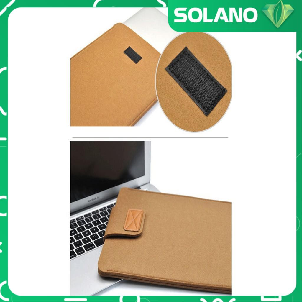 Túi Chống Sốc Laptop, Macbook SOLANO Bằng Dạ Đựng Máy Tính 11, 13, 15 inch Siêu Dày Chống Va Đập TA-001077