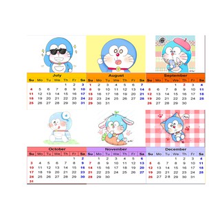 Lịch doremon để bàn mini 2025 LMI23 12x9 cm