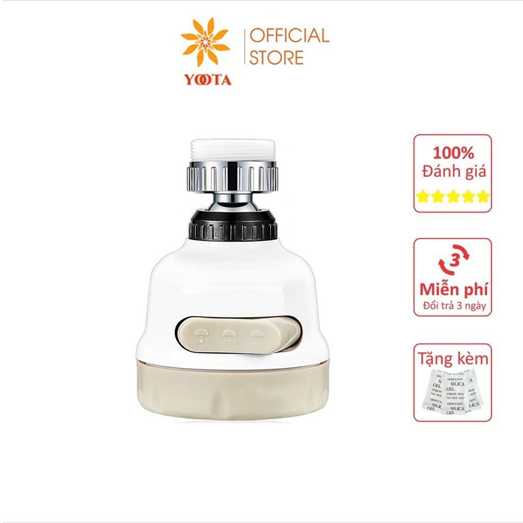 Đầu vòi rửa bát tăng áp, Vòi sen 3 chế độ xoay 360 độ