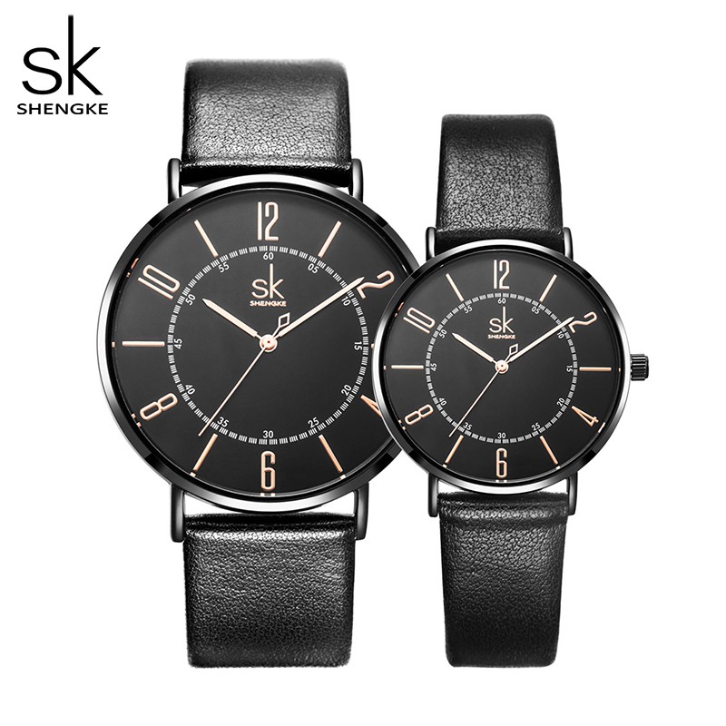 shengke leather couple watches K8056
