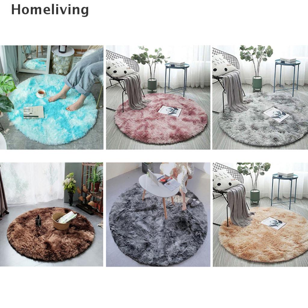 Thảm Lông Lót Sàn Hình Tròn Trang Trí Phòng Khách / Phòng Ngủ