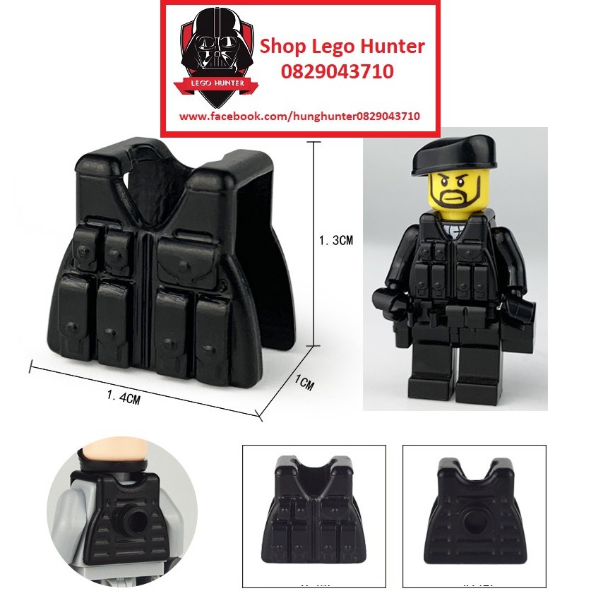 Lego Army phụ kiện combo 2 Áo giáp minifigures