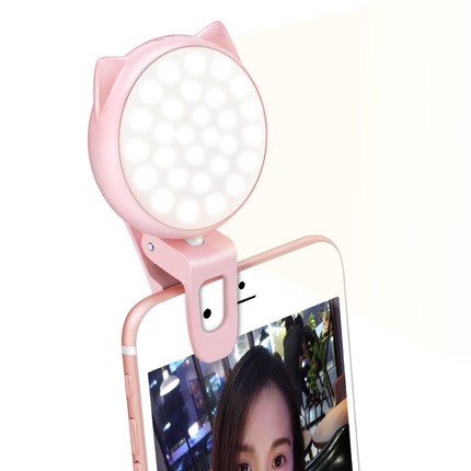 Đèn selfie chụp ảnh kẹp điện thoại Jisulife BL02 - Đèn led 9 mức sáng - Hỗ trợ chụp ảnh, livestream trong tối