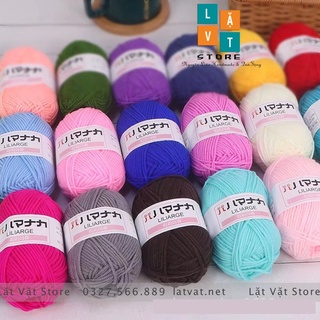 Hình ảnh Len Milk Cotton Hàn Quốc 25g - len hàn nhí dùng để móc cho người mới làm gồm 50 màu