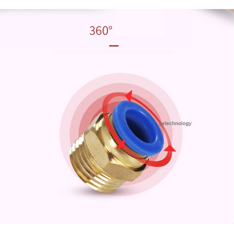 Đầu nối khí phi 16 Đầu nối khí PC16-04PC16-02 PC16-03 PC16-06, Cút nối khí phi 16, đầu nối nhanh  PC16-04 PC16-02 PC16-