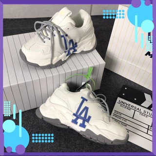 Giày sneaker mlb LA đế tách, Giày thể thao nam nữ LA da bò tăng chiều cao 4cm siêu hot siêu xinh