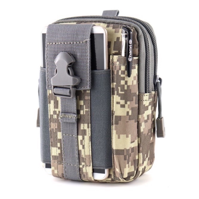 Túi đeo hông đi phượt vải 600D Oxford dày dặn chống thấm, túi đeo thắt lưng