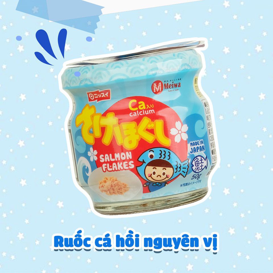 [Chính Hãng] Ruốc cá hồi Meiwa lọ 50g cho bé từ 1 tuổi