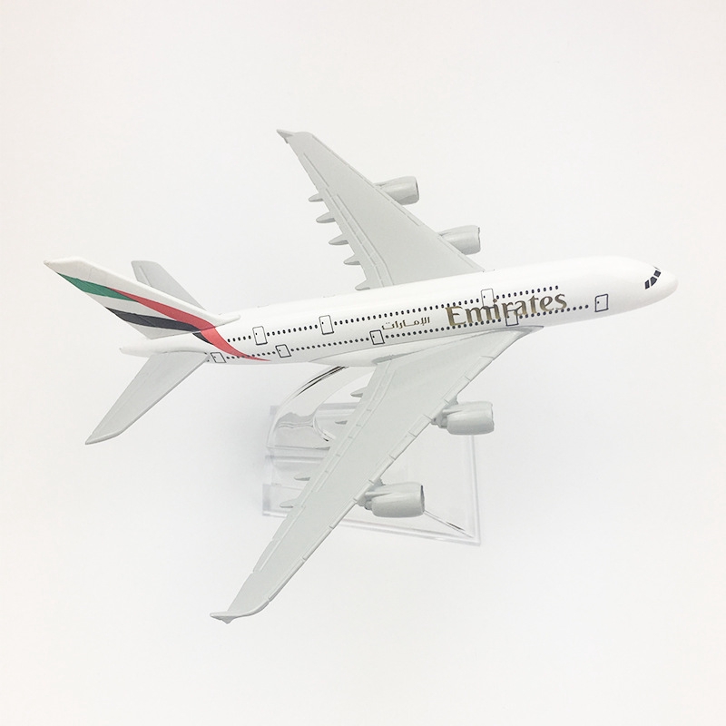 Mô Hình Máy Bay Airbus380 Emirates 16cm A-380