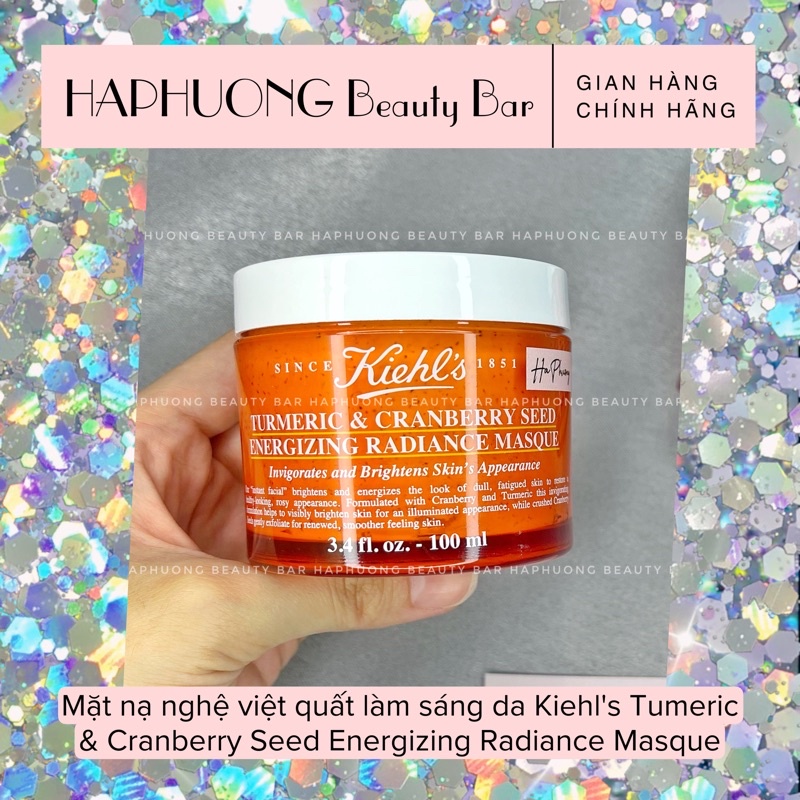 Hũ chiết mặt nạ nghệ Turmeric & Cranberry Seed Energizing Radiance Masque - Kiehl’s