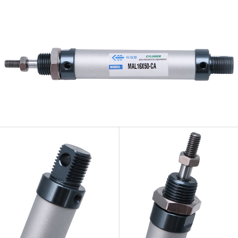 Xi lanh khí nén mini MAL 16mm x 50/100/150/200mm hoạt động kép thanh đơn