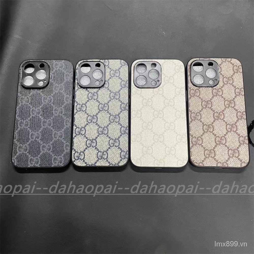 Ốp điện thoại da chống vỡ cho iPhone13 Pro i12 mini i11 xs max xr i8 i7 i6 plus
