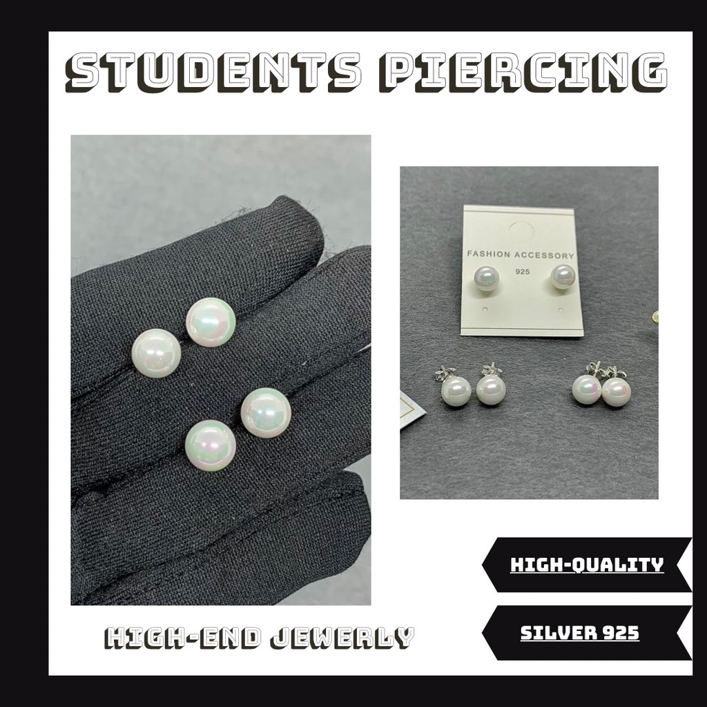 Khuyên Tai Hạt Ngọc Trai Nhân Tạo Bạc 925 - Khuyên Bạc 925