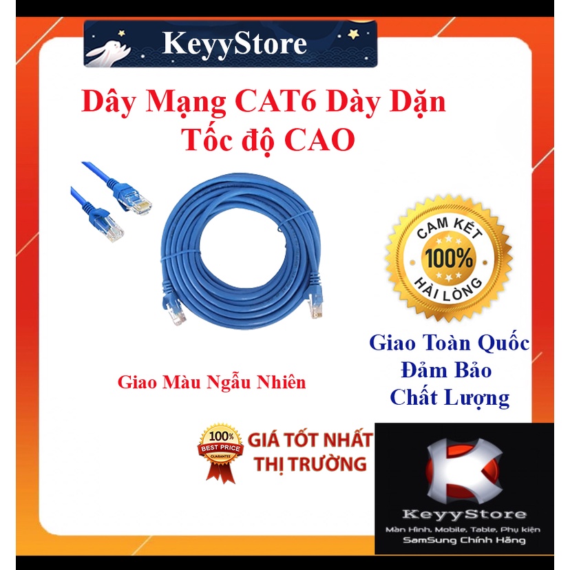 Dây mạng CAT 6 6E bấm sẵn dài 3m 5m 10m 15m 20m 25m 30m 35m - Dây cáp mạng lan internet xịn tốc độ cao , ngoài trời