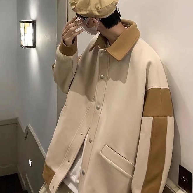 Áo khoác dày dặn form nam rộng trẻ trung cho thời trang áo khoác nam nỉ simple fashion áo khoác nam kaki Hàn Quốc áo khoác nam đẹp
