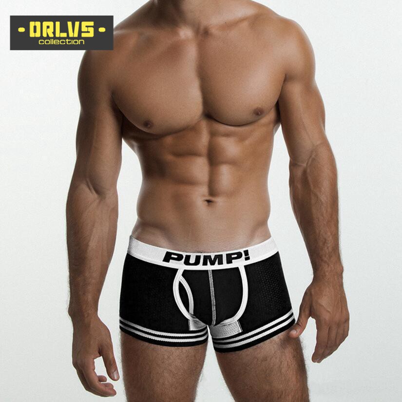 ORLVS Quần lót boxer phối lưới thoáng khí thời trang cho nam H599