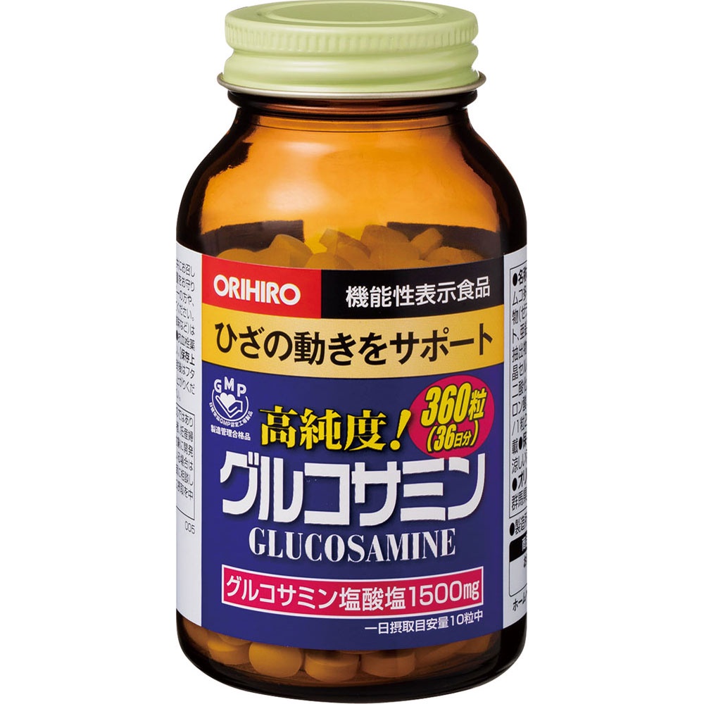 Combo Sản phẩm Viên uống Giảm đau và Phục hồi xương khớp Orihiro hiệu quả ( Glu 360 + Sụn 180 )