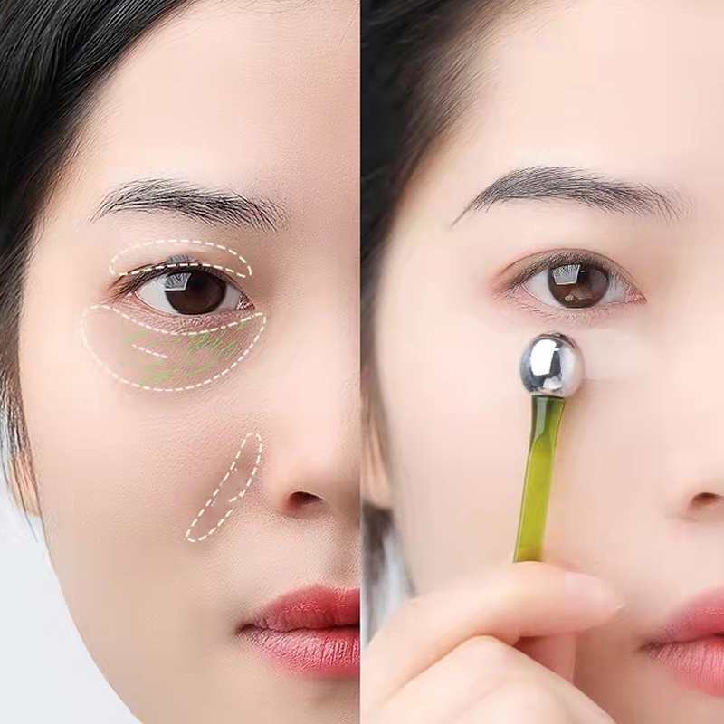 Thanh Lăn Mát Xa Mắt Hai Đầu Bằng Hợp Kim Chống Nếp Nhăn Đa Năng