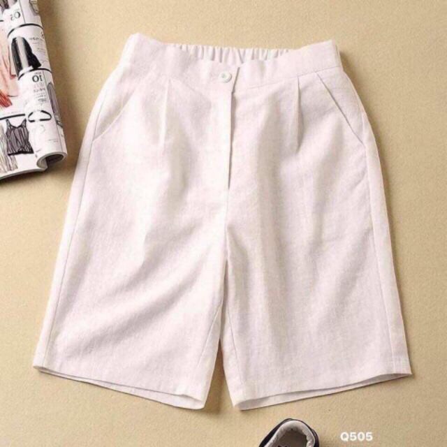 Quần Short Đũi Xước  Quần Ngố Cạp Khuy Lưng Chun Siêu Mát