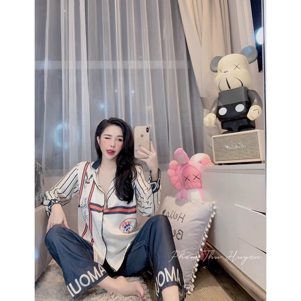 bộ ngủ lụa gucci cao cấp