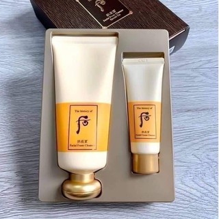 Set sữa rửa mặt Whoo vàng Foam Cleanser