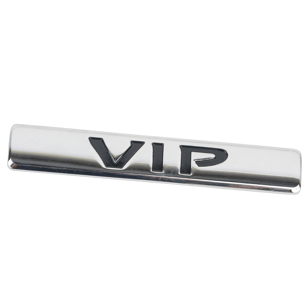 Miếng dán kim loại 3d chữ VIP màu bạc dùng trang trí thân xe Teana