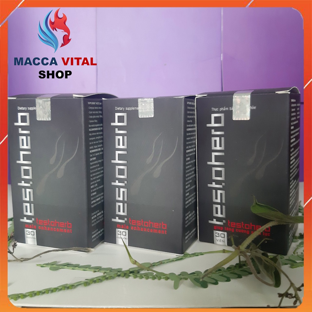 Viên Uống Sinh Lý Testoherb - Mạnh Mẽ Lâm Trận Thỏa Mãn Cuộc Yêu Xuất Ồ Ạt - Chính Hãng 30 Viên