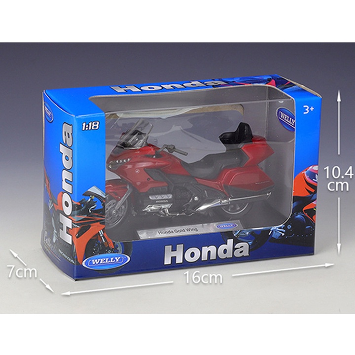 Mô hình xe moto Honda Goldwing 2020 tỉ lệ 1:18 WELLY