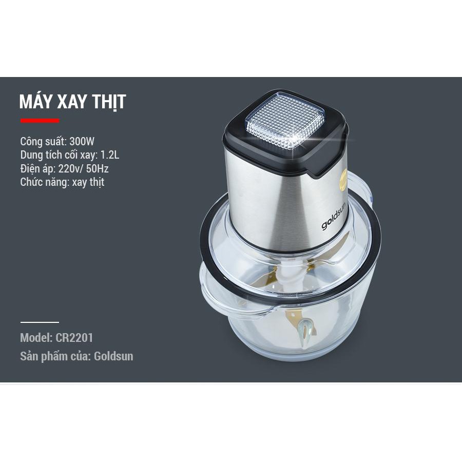 Máy xay thịt Goldsun CR2201 - Máy Xay Thịt 2 Lưỡi Dao Kép Goldsun CR2201