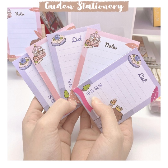 Giấy note cô gái dễ thương 2 - giấy ghi chú dễ thương - Guden Stationery