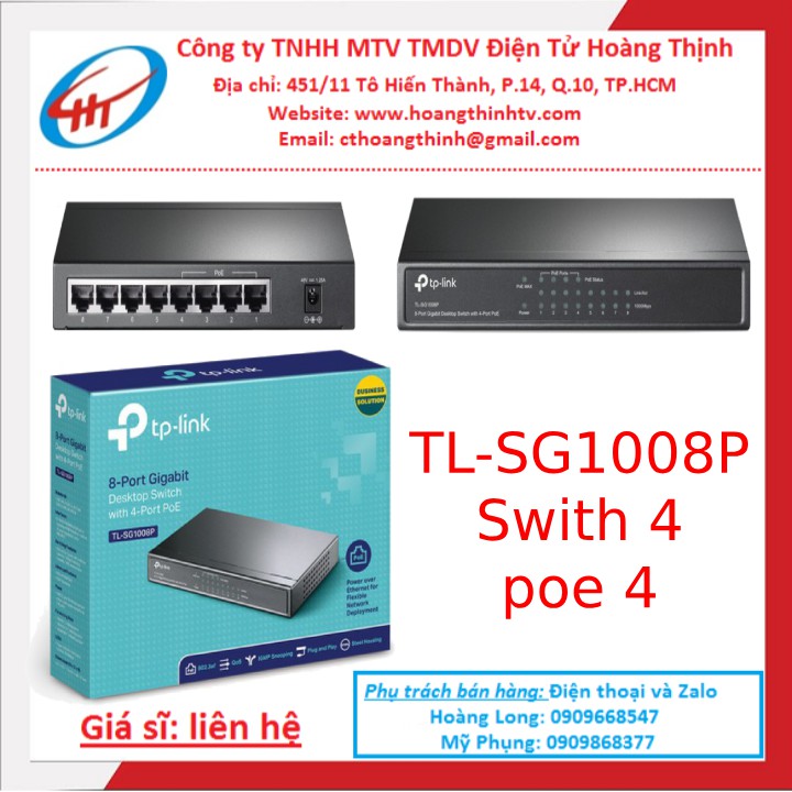 TP-LINK TL-SG1008P Switch 8port 1000Mb - 4port PoE - SG1008P - sg1008p