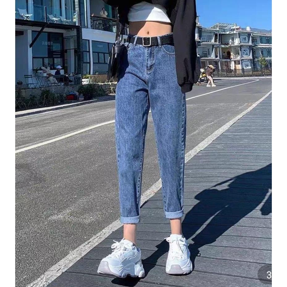 Quần jean bò baggy nữ cạp cao hàng Quảng Châu phong cách Hàn Quốc sành điệu style năm 2022 SKShop22 | BigBuy360 - bigbuy360.vn
