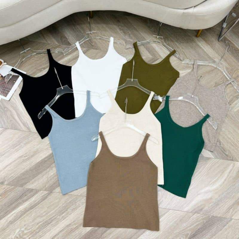 Áo 2 dây len hàng QC