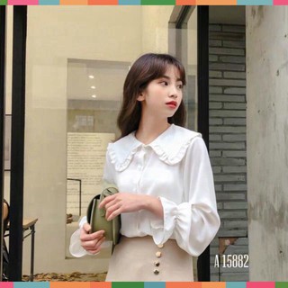 Áo sơ mi nữ cổ bèo kiểu hót Yannan.vn