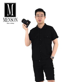 ⭐️HÀNG LOẠI 1⭐️Bộ Đũi Nam Cổ Bẻ Cao Cấp mùa hè - Sét đũi nam chất mát mặc ở nhà, mặc đi chùa - MENSON M322